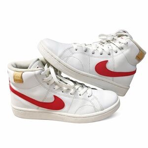 Nike Court Royale 2 Mid Women’s 7 White Pink Swoosh CT1725-104 High Top